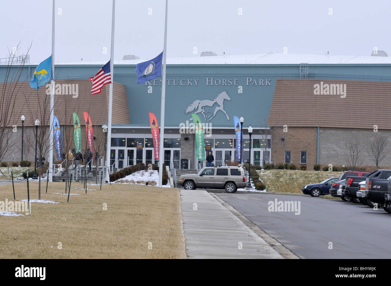 Entrance to the new indoor arena at the Kentucky Horse Park in Stock