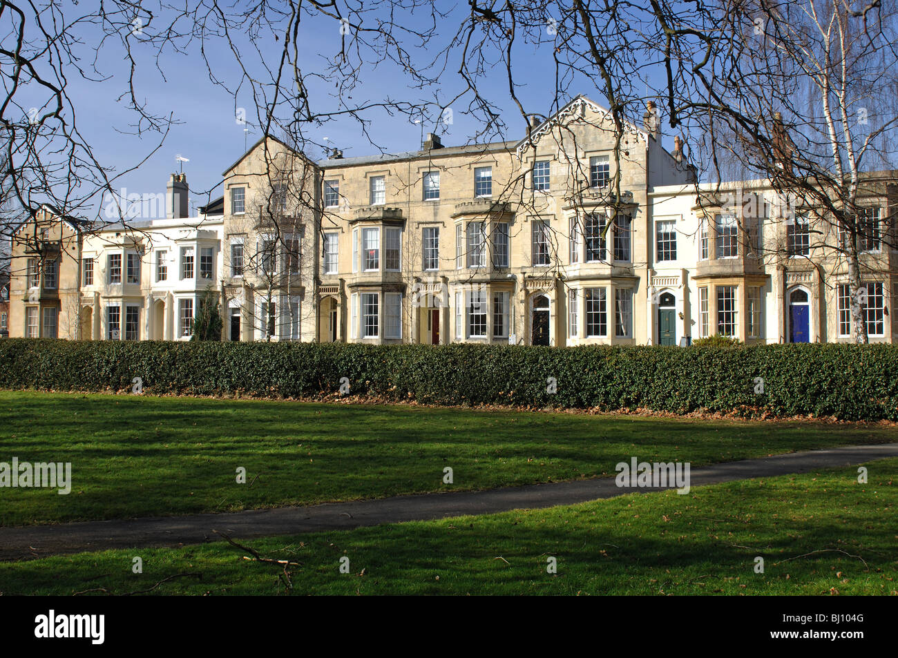 Clarence Square, Cheltenham, Gloucestershire, England, UK Stock Photo