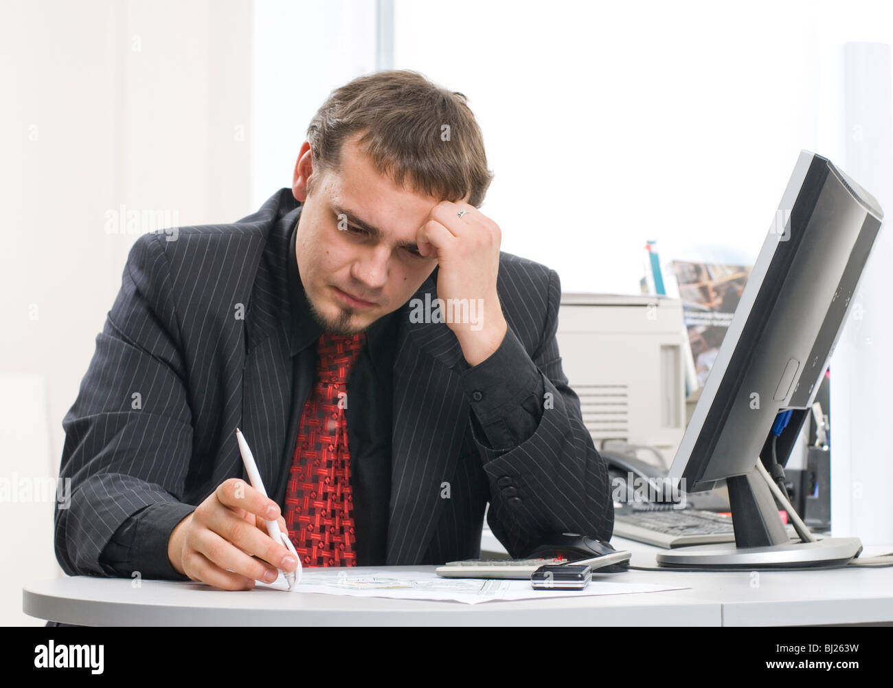 Working place of office manager Stock Photo, Royalty Free Image