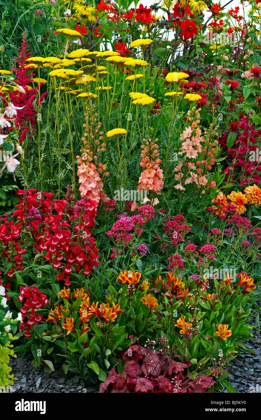 A colourful flower border in a Cottage Garden Stock Photo, Royalty Free Image 28399588 Alamy
