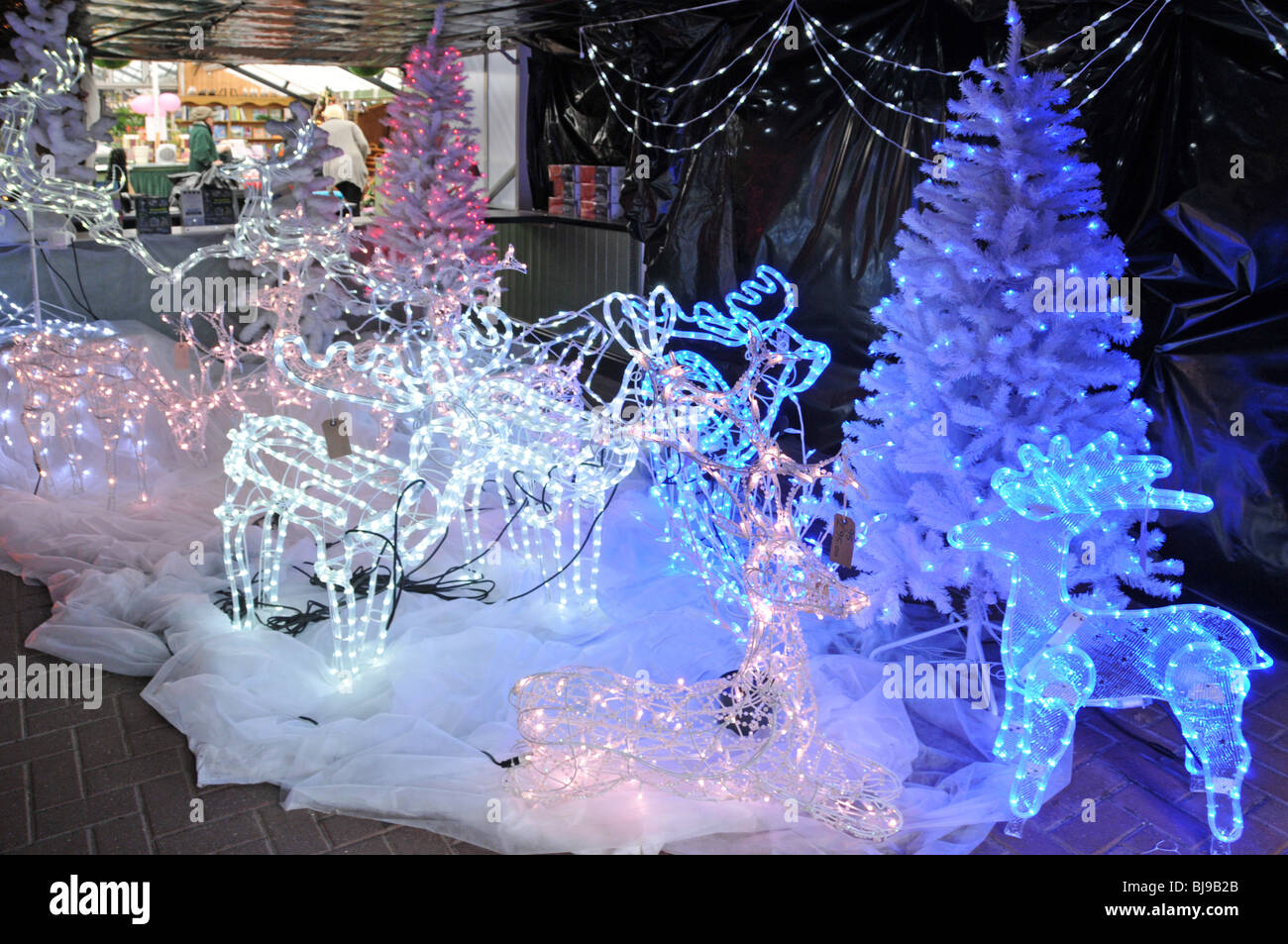 garden center indoor display of christmas trees and lights garden center indoor display of christmas trees and lights