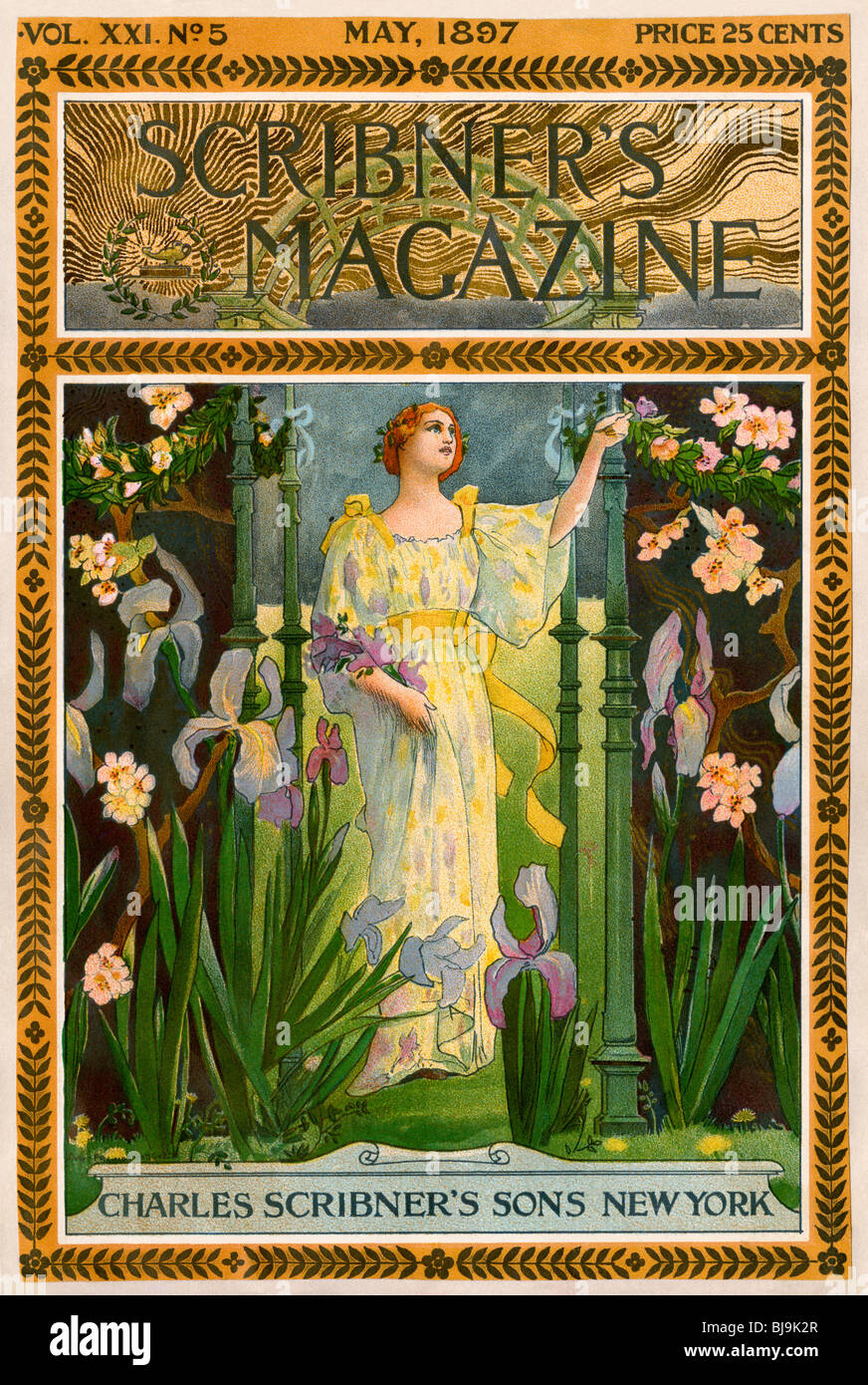Scribner's Magazine cover for May 1897 Stock Photo, Royalty Free Image