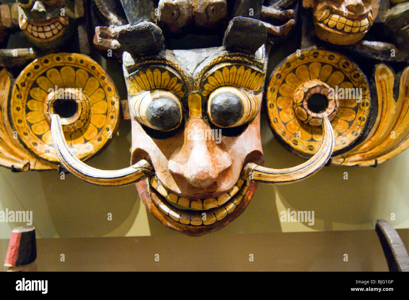 A Mask From Sri Lanka On Display At The Pitt Rivers Museum Oxford