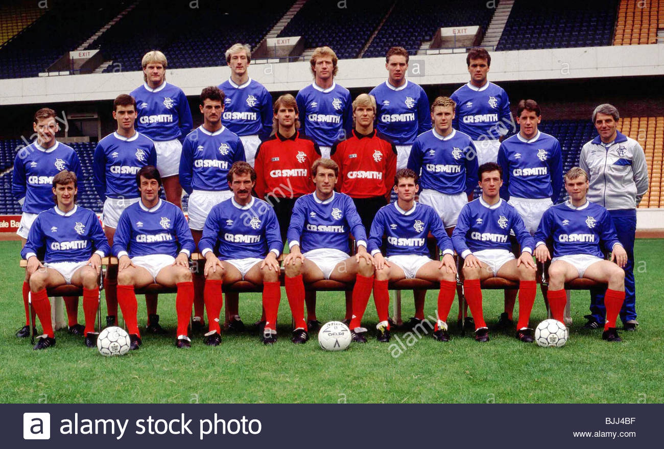 SEASON 1986/1987 RANGERS Rangers team picture Stock Photo, Royalty Free