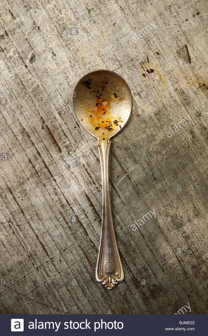 Dirty Spoon Stock Photo, Royalty Free Image 28724250 Alamy