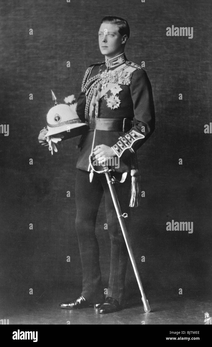 Edward, Prince of Wales, in army uniform, 1920s Stock Photo, Royalty
