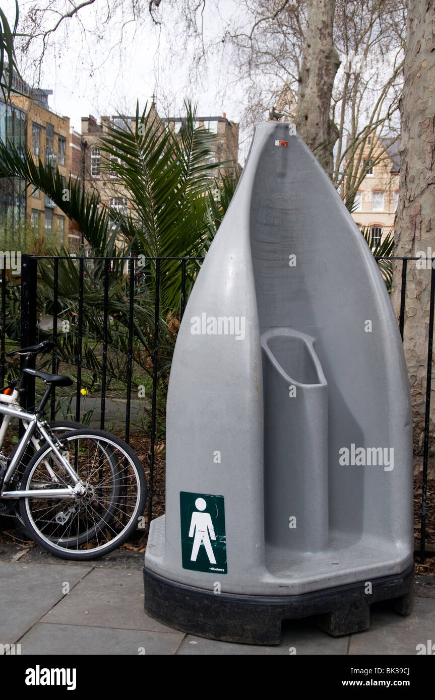 Hackney, London Urinal for men, Hoxton square Stock Photo, Royalty Free