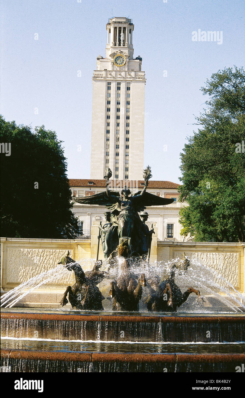 Littlefield Fountain and the Tower Building (Administration Building