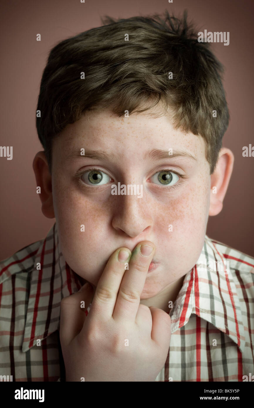 Boy holding his breath Stock Photo 29019922 Alamy