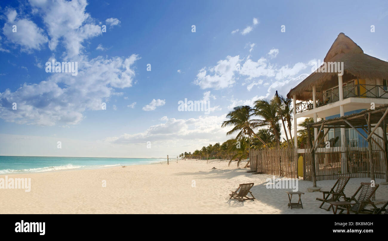 caribbean sand beach tropical houses in mexico mayan riviera stock caribbean sand beach tropical houses in mexico mayan riviera stock