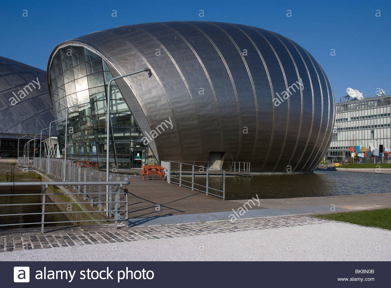 View of the Imax cinema at the Glasgow Science Centre Scotland UK Stock