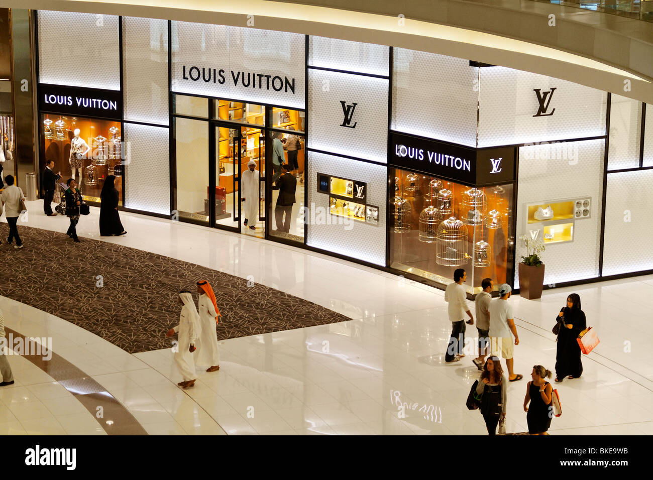 Dubai Shopping Mall Louis Vuitton Shop United Arab Emirates City Stock Photo, Royalty Free Image ...