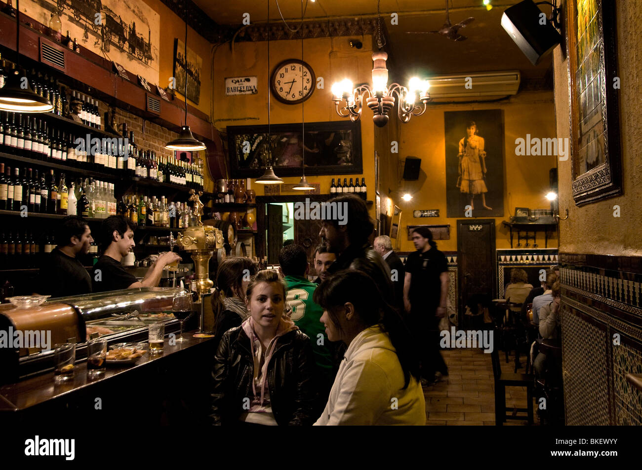 Alhambra Bar Pub Cafe Restaurant Old Madrid Spain Stock Photo, Royalty