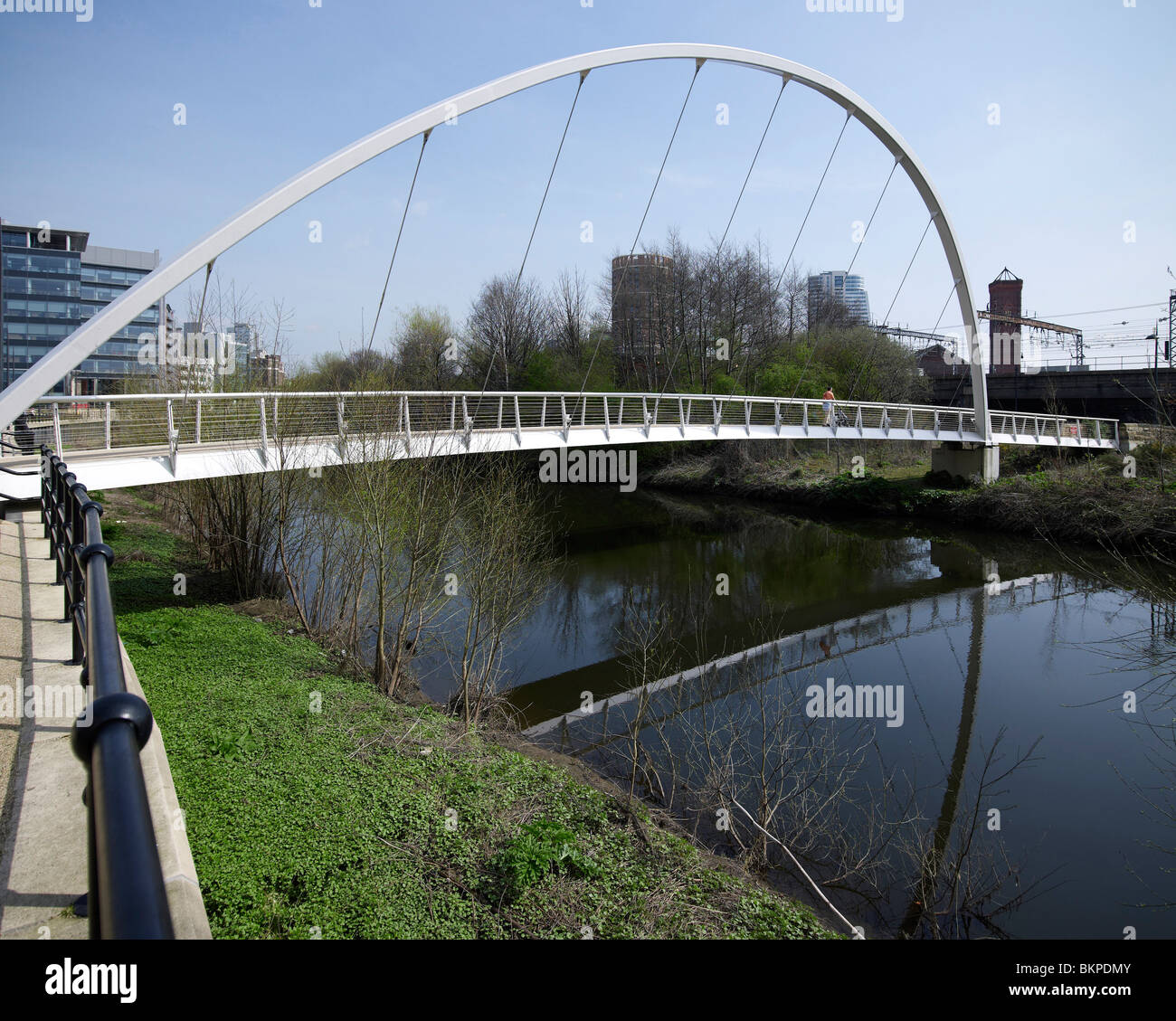 New Pedestrian Footbridge, Whitehall Riverside, Leeds, West Stock Photo