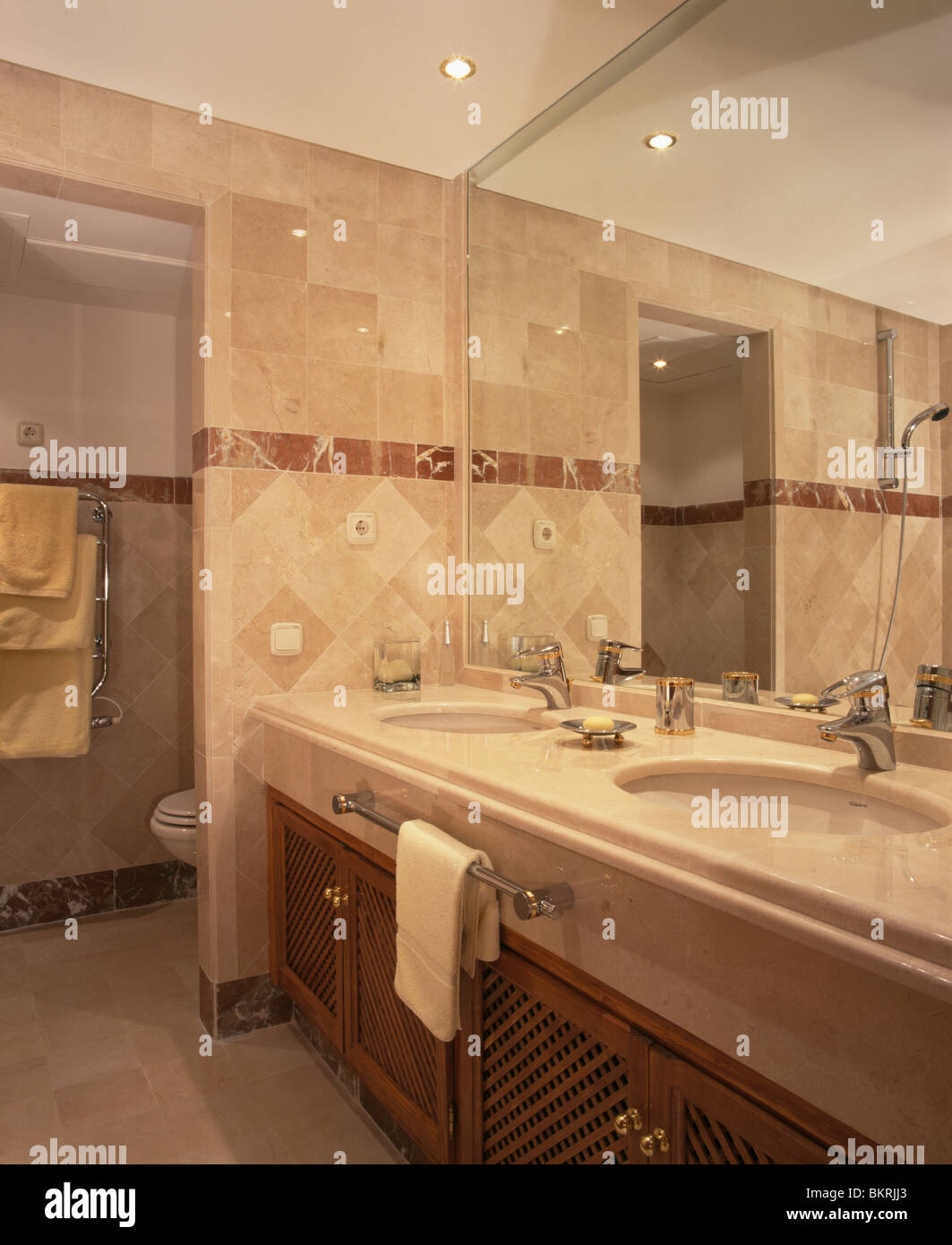 Beige Tiled Bathrooms Set modern beige tiled bathroom bathroom with large fitted mirror Beige Tiled Bathrooms Set modern beige tiled bathroom bathroom with large fitted mirror