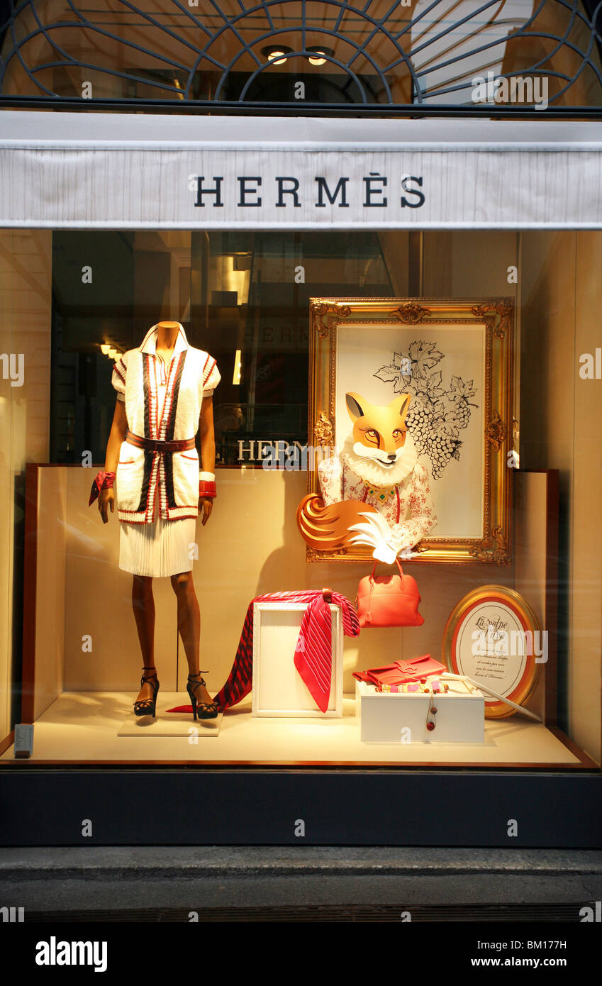 Hermes Shop Window, Via Sant\u0026#39;andrea 11 Street, Milan, Italy ...
