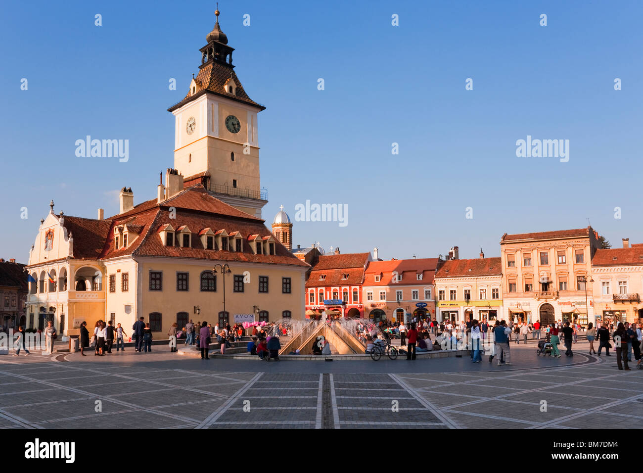 Romania, Transylvania, Brasov, Piata Sfatului, the centre of medieval