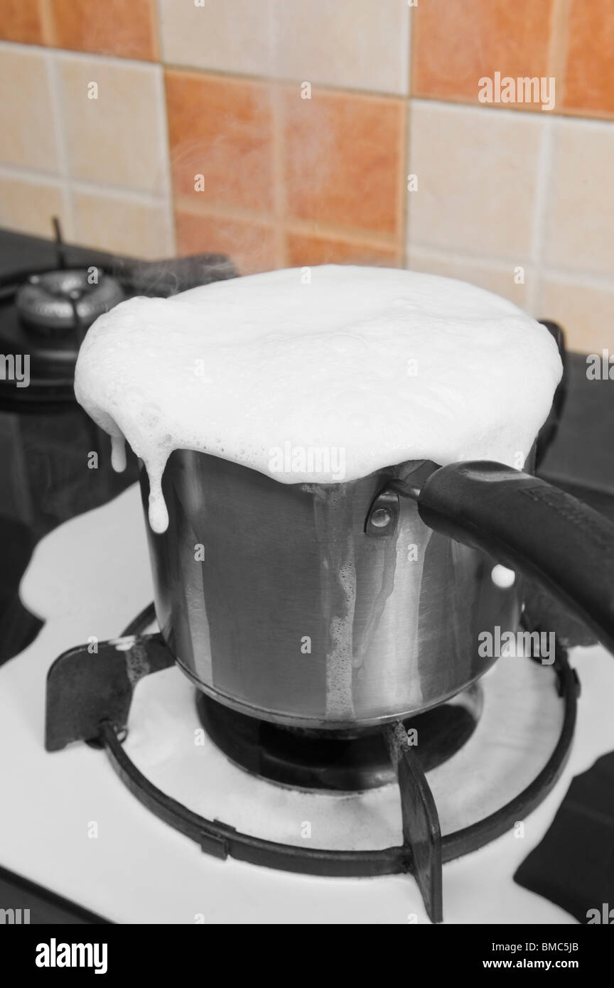 Milk boiling over a pan Stock Photo, Royalty Free Image 29771347 Alamy