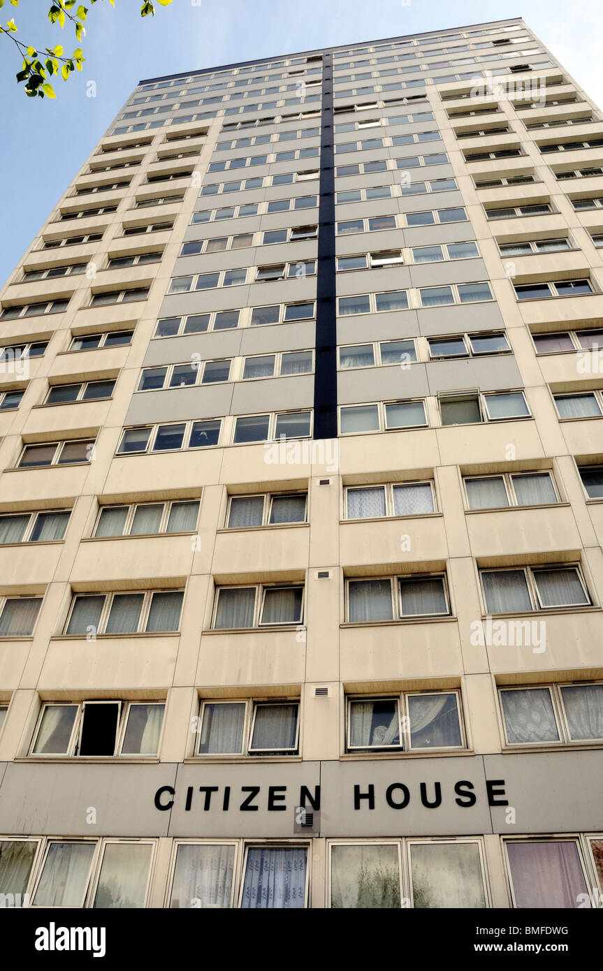 Citizen House, Tower Block on the Harvist Estate, Holloway, London Stock Photo, Royalty Free