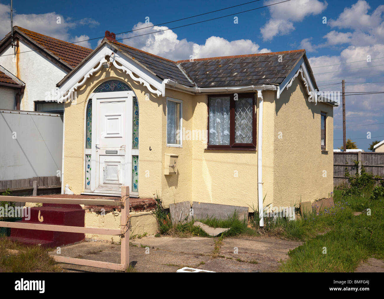 a house in Jaywick Sands, Essex, UK Stock Photo, Royalty Free Image