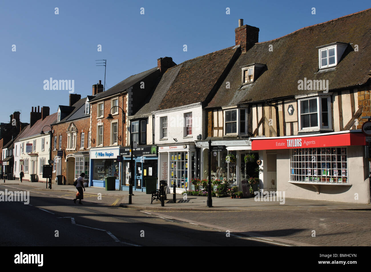 High Street, Towcester, Northamptonshire, England, Uk Stock Photo