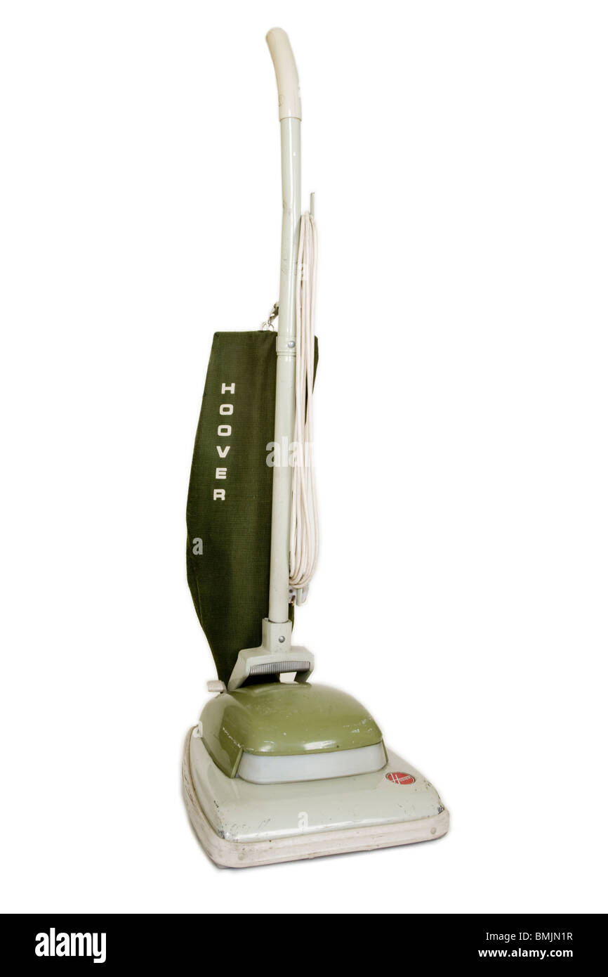 1970s hoover vacuum cleaner as a cut out on white