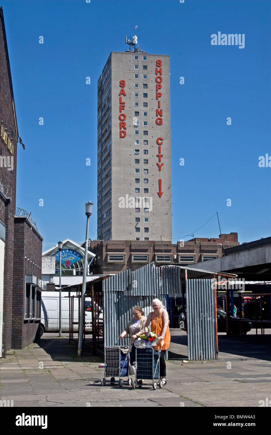 Salford Shopping Centre and market, Salford, Greater Manchester, UK