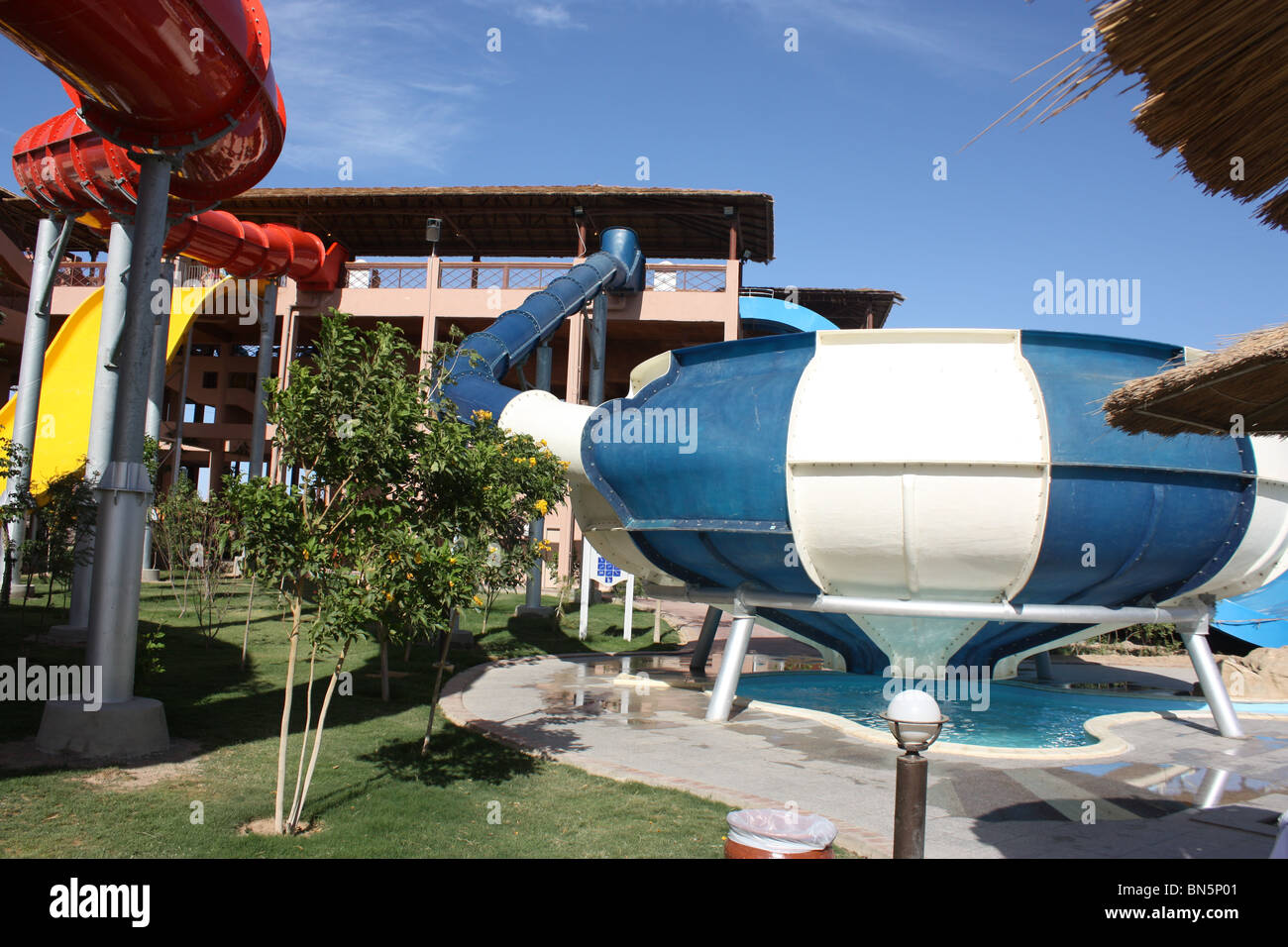 Jungle Aqua Park Hotel Hurghada Egypt Water Slide Stock Photo Alamy