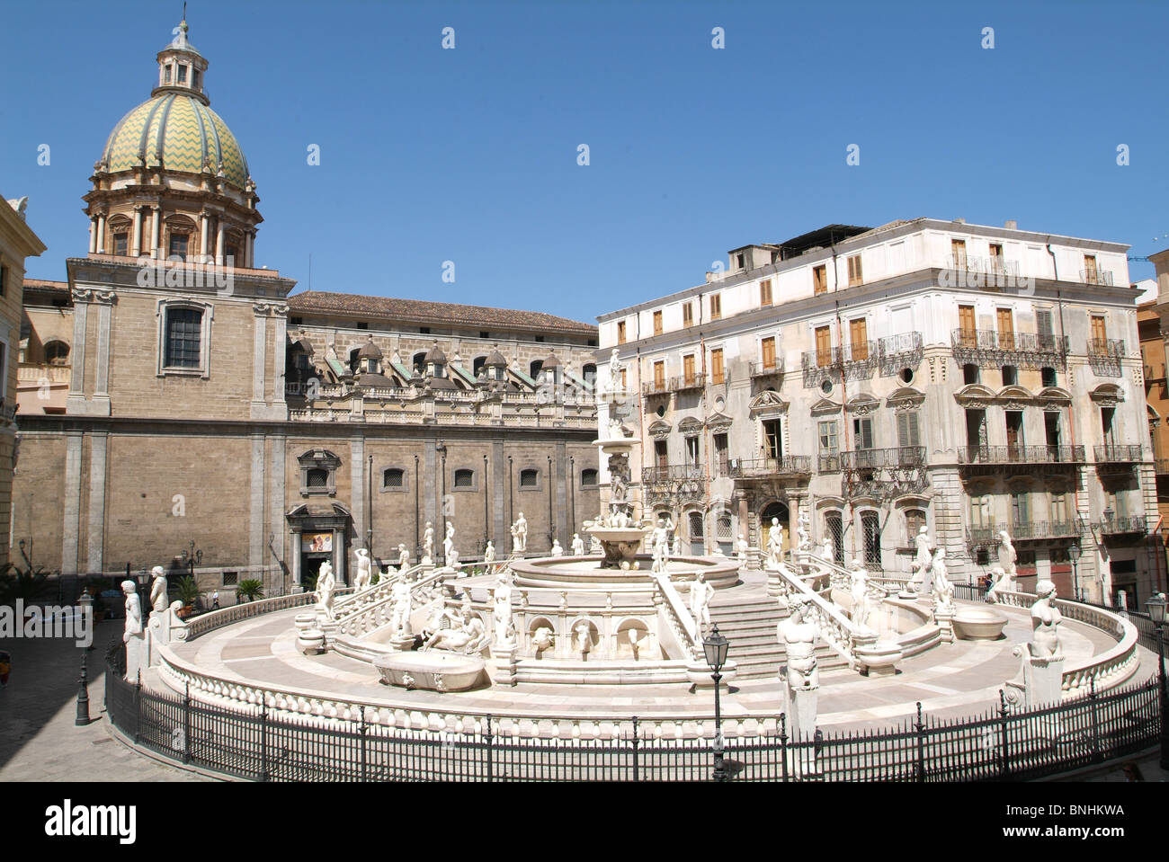 italy sicily palermo city piazza pretoria san giuseppe dei teatini italy sicily palermo city piazza pretoria san giuseppe dei teatini
