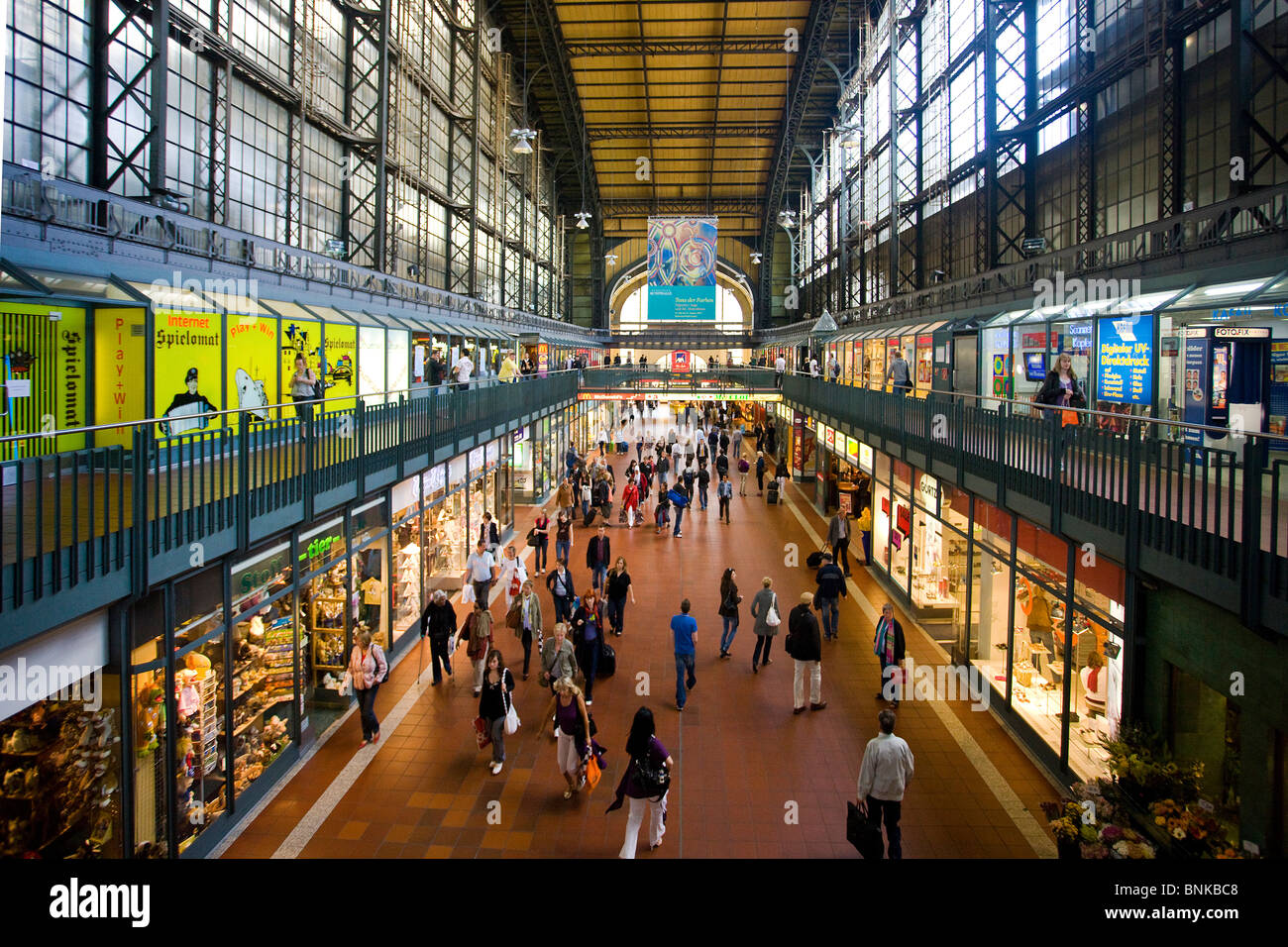Germany Hamburg town city central station shopping shopping passage