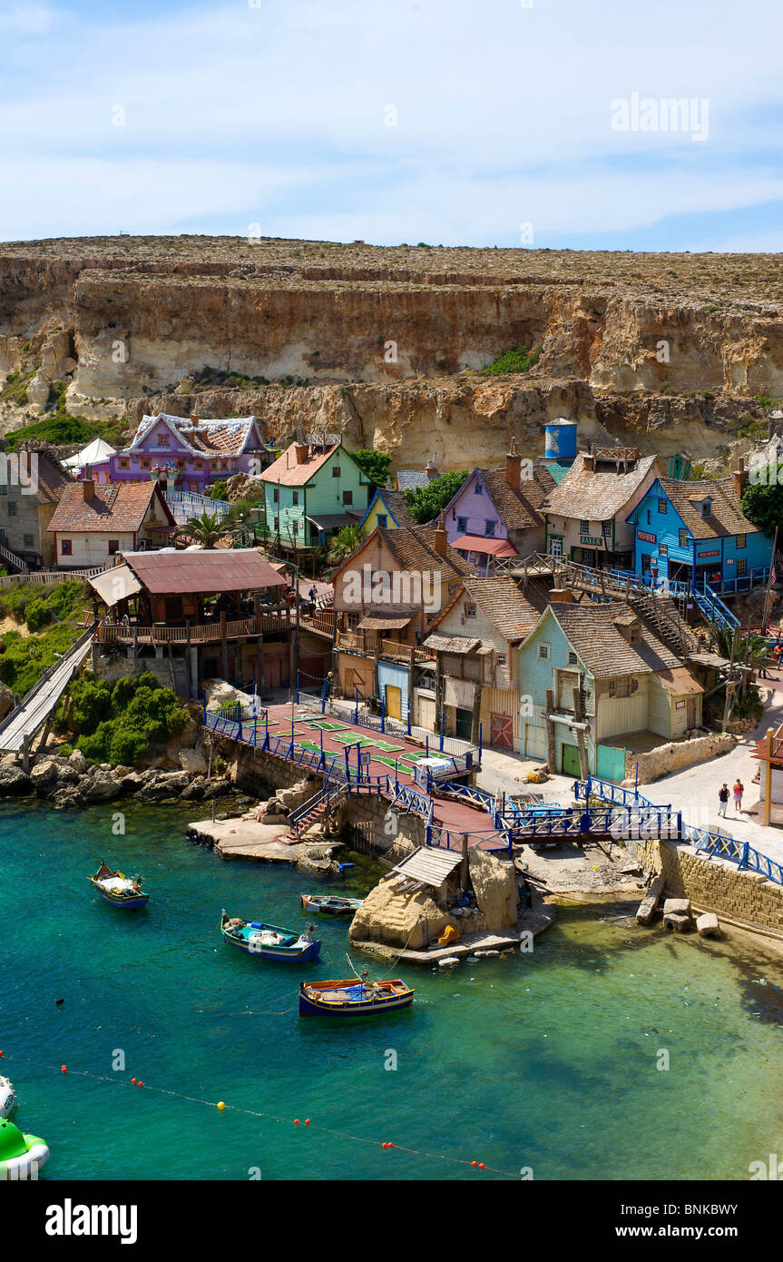 Malta Popeye Village Location Scenery Background Film Movie Spare