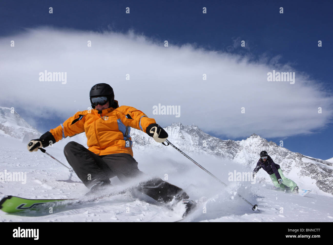 Switzerland swiss winter sports ski canton Valais snow winter skiing