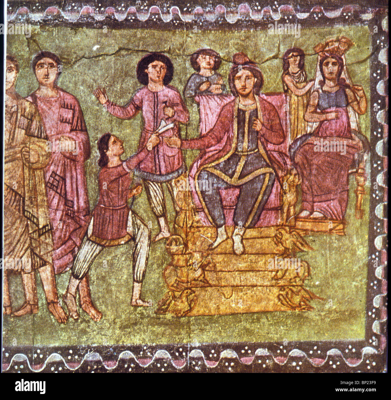 MORDECHAI & ESTER. WALL PAINTING FROM THE DURA EUROPOS SYNAGOGUE ONE