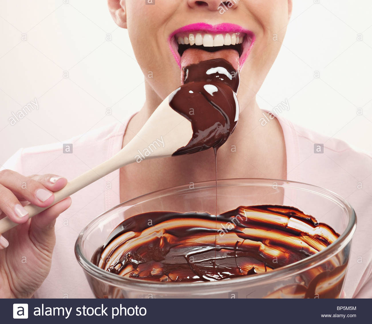 Lick chocolate woman Bukkake box boy