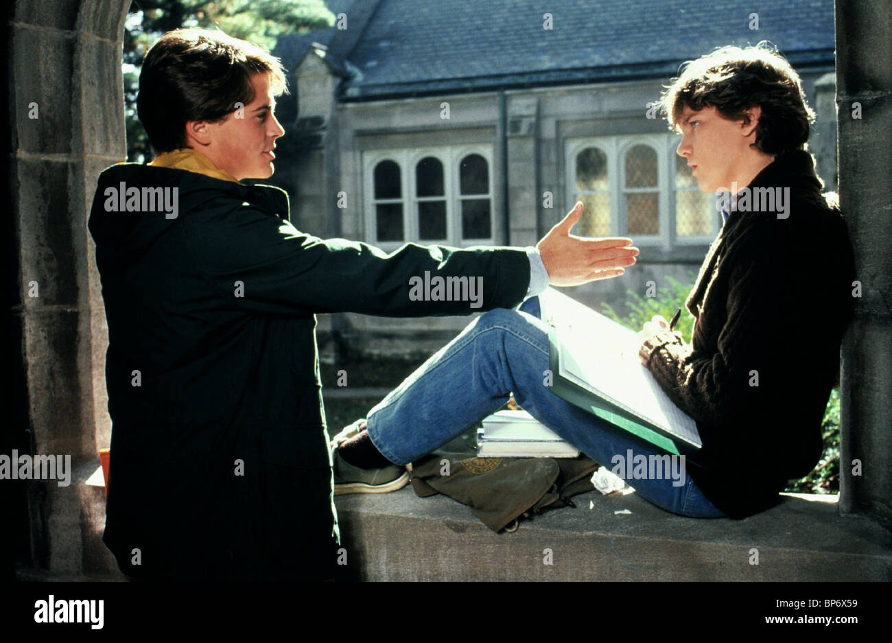 ROB LOWE & ANDREW MCCARTHY CLASS (1983 Stock Photo, Royalty Free Image