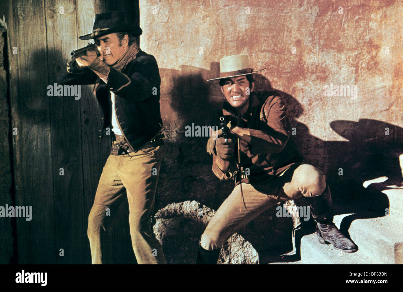 JAMES STEWART & DEAN MARTIN BANDOLERO! (1968 Stock Photo, Royalty Free