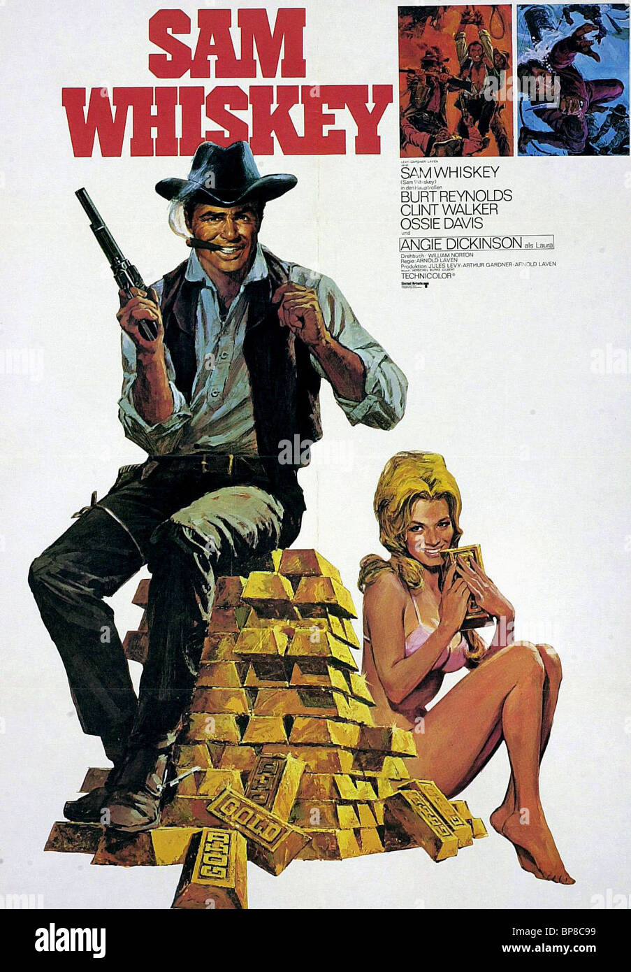 BURT REYNOLDS ANGIE DICKINSON SAM WHISKEY (1969 Stock Photo, Royalty