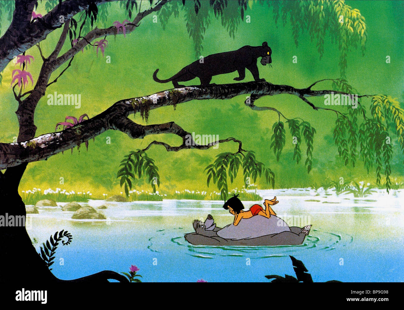BAGHEERA BALOO & MOWGLI THE JUNGLE BOOK (1967 Stock Photo, Royalty Free