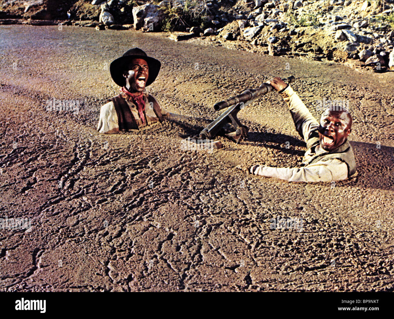 CLEAVON LITTLE & CHARLES MCGREGOR BLAZING SADDLES (1974 Stock Photo