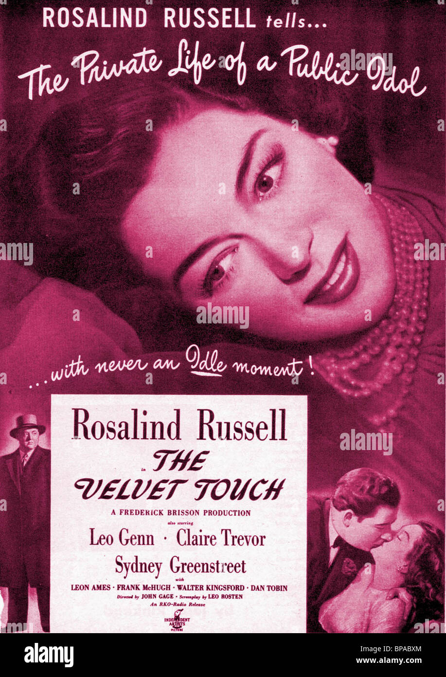ROSALIND RUSSELL FILM POSTER THE VELVET TOUCH (1948 Stock Photo