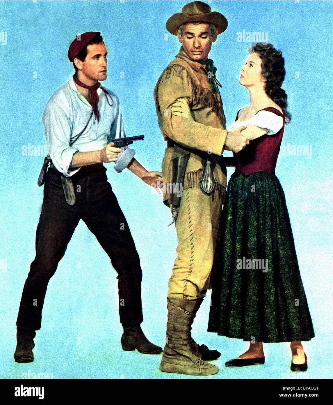JACQUES BERGERAC JEFF CHANDLER & SUSAN HAYWARD THUNDER IN THE SUN Stock