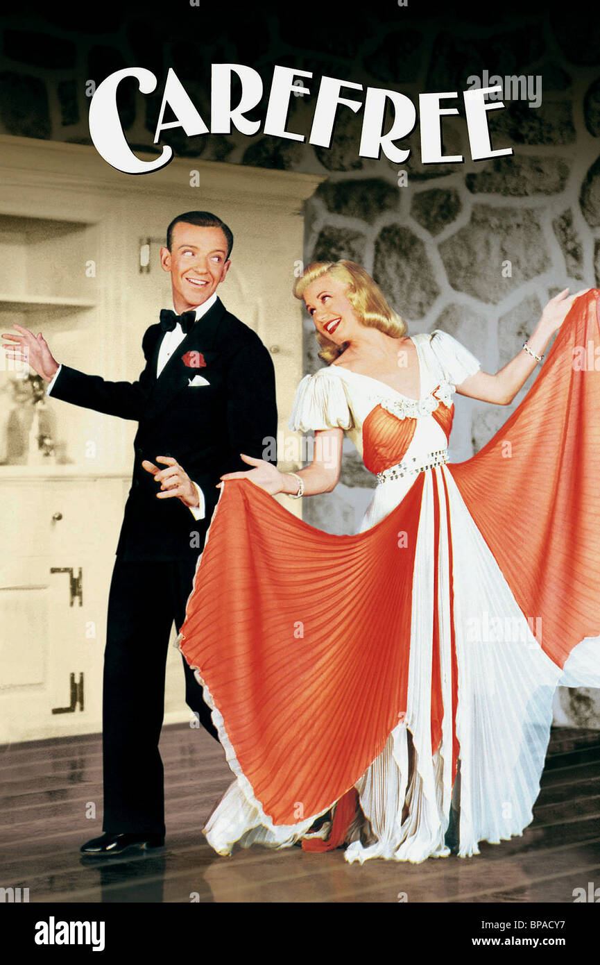 FRED ASTAIRE & GINGER ROGERS CAREFREE (1938 Stock Photo, Royalty Free