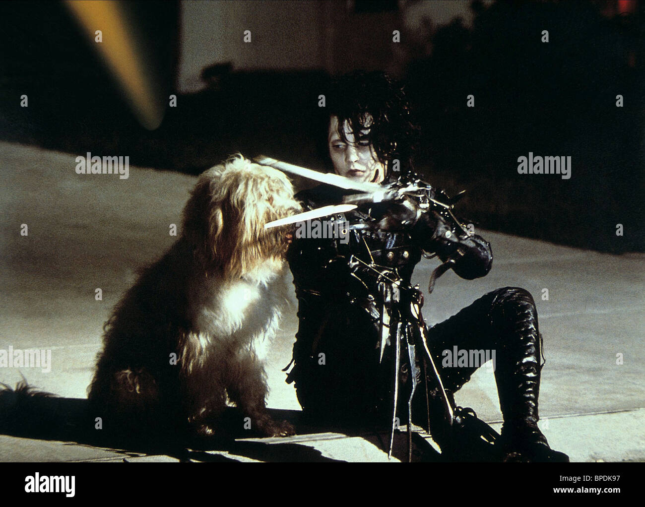 JOHNNY DEPP & DOG EDWARD SCISSORHANDS (1990 Stock Photo, Royalty Free Image: 31033331 ...