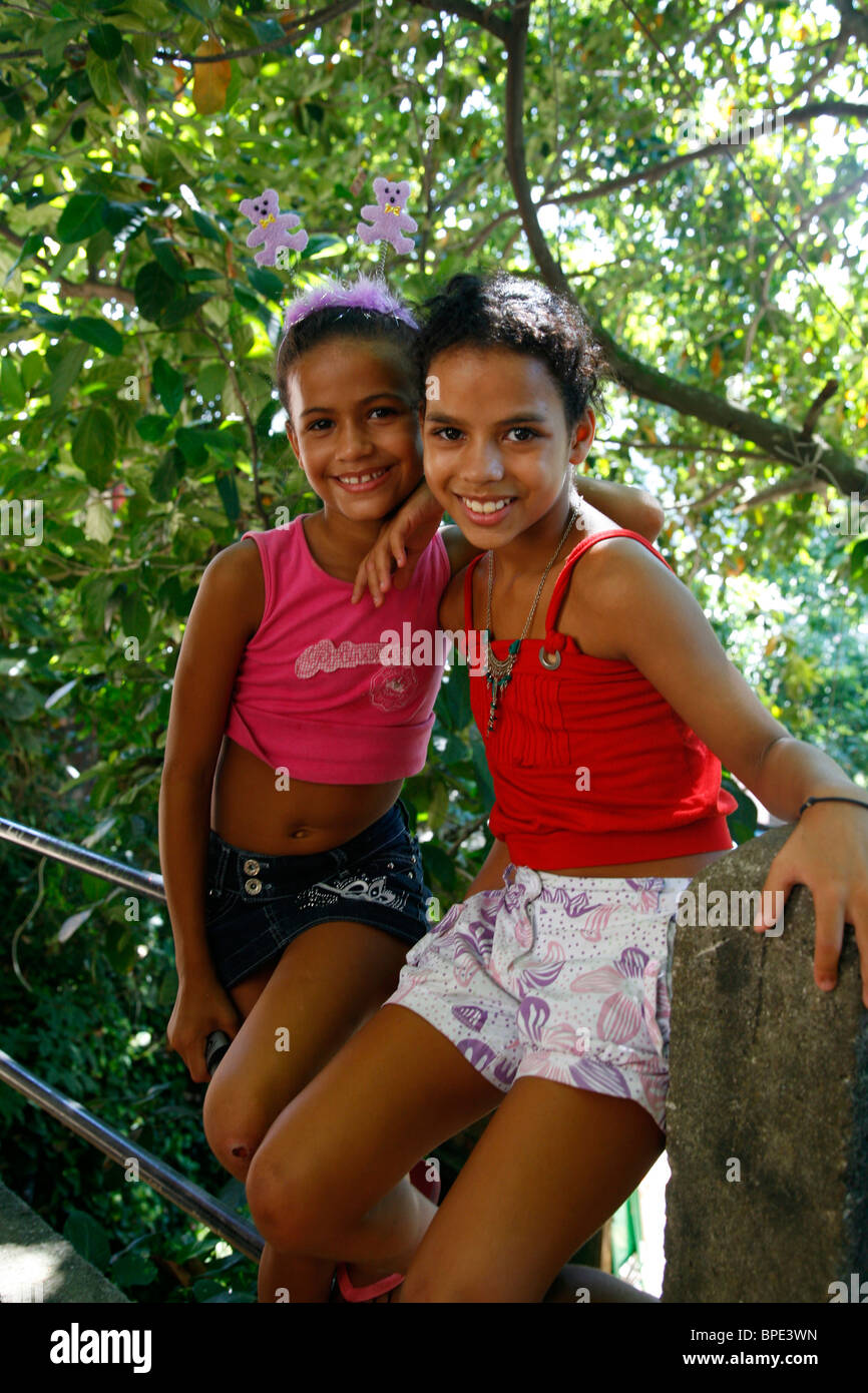 Portrait Of Two Girls At The Rocinha Favela Rio De 21 Min Video