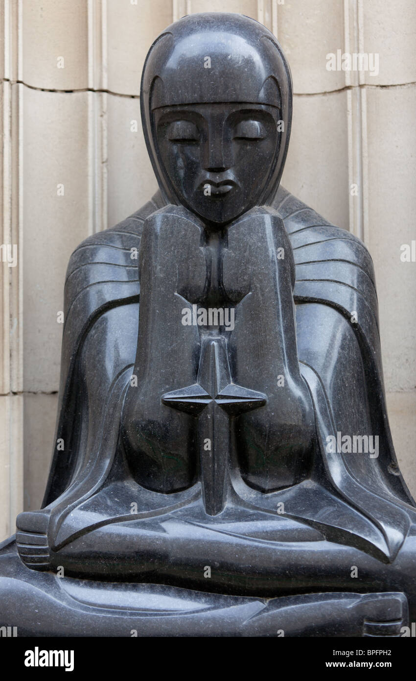 Art deco figure on the Liverpool Queensway Tunnel ventilation tower