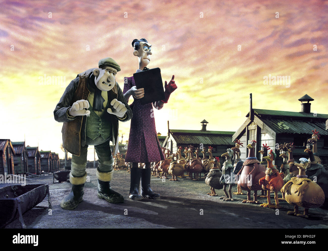MR. TWEEDY & MRS. TWEEDY CHICKEN RUN (2000 Stock Photo, Royalty Free