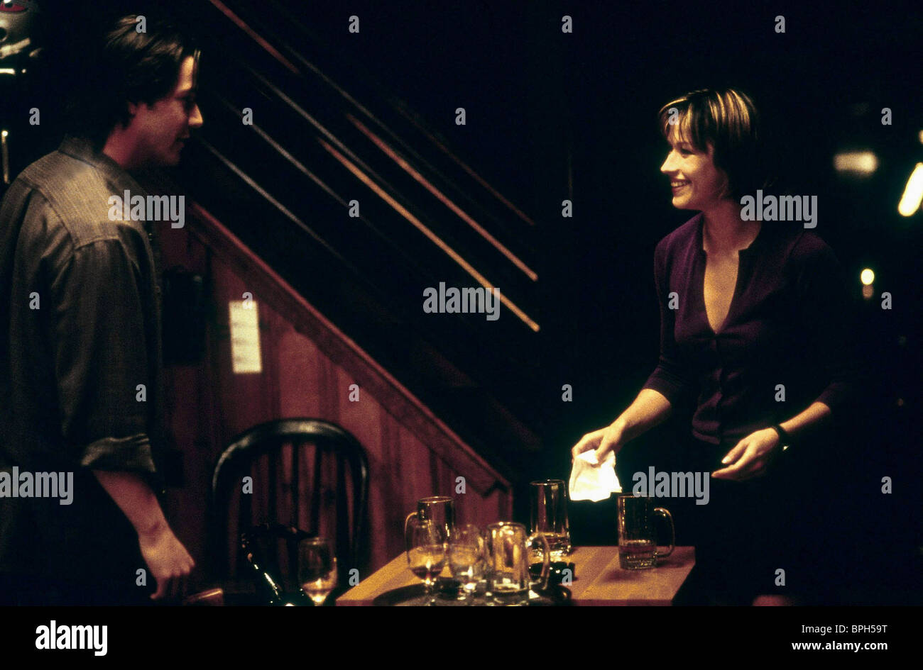 KEANU REEVES & BROOKE LANGTON THE REPLACEMENTS (2000 Stock Photo
