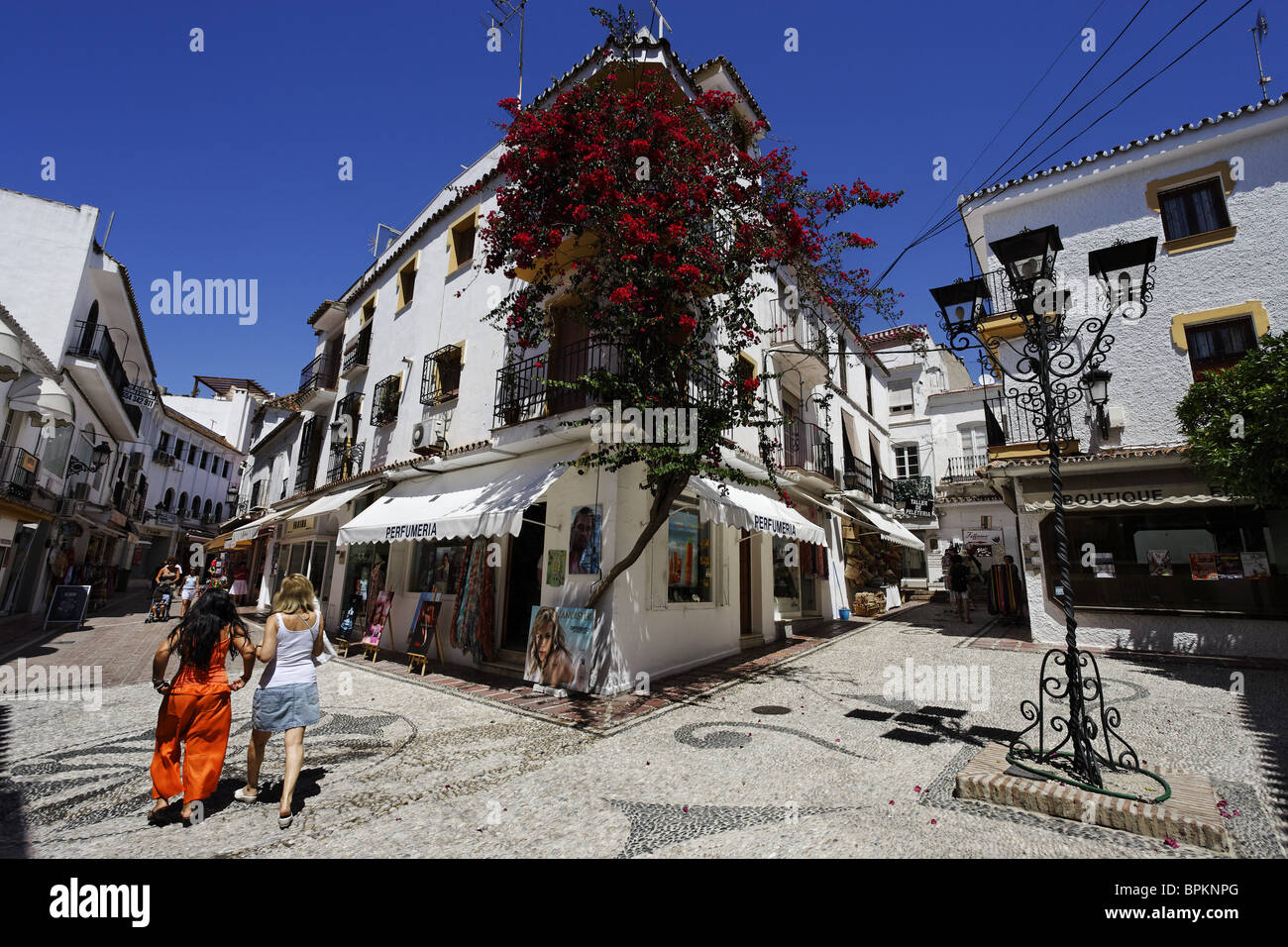 Shops in Old Town, Marbella, Andalusia, Spain Stock Photo
