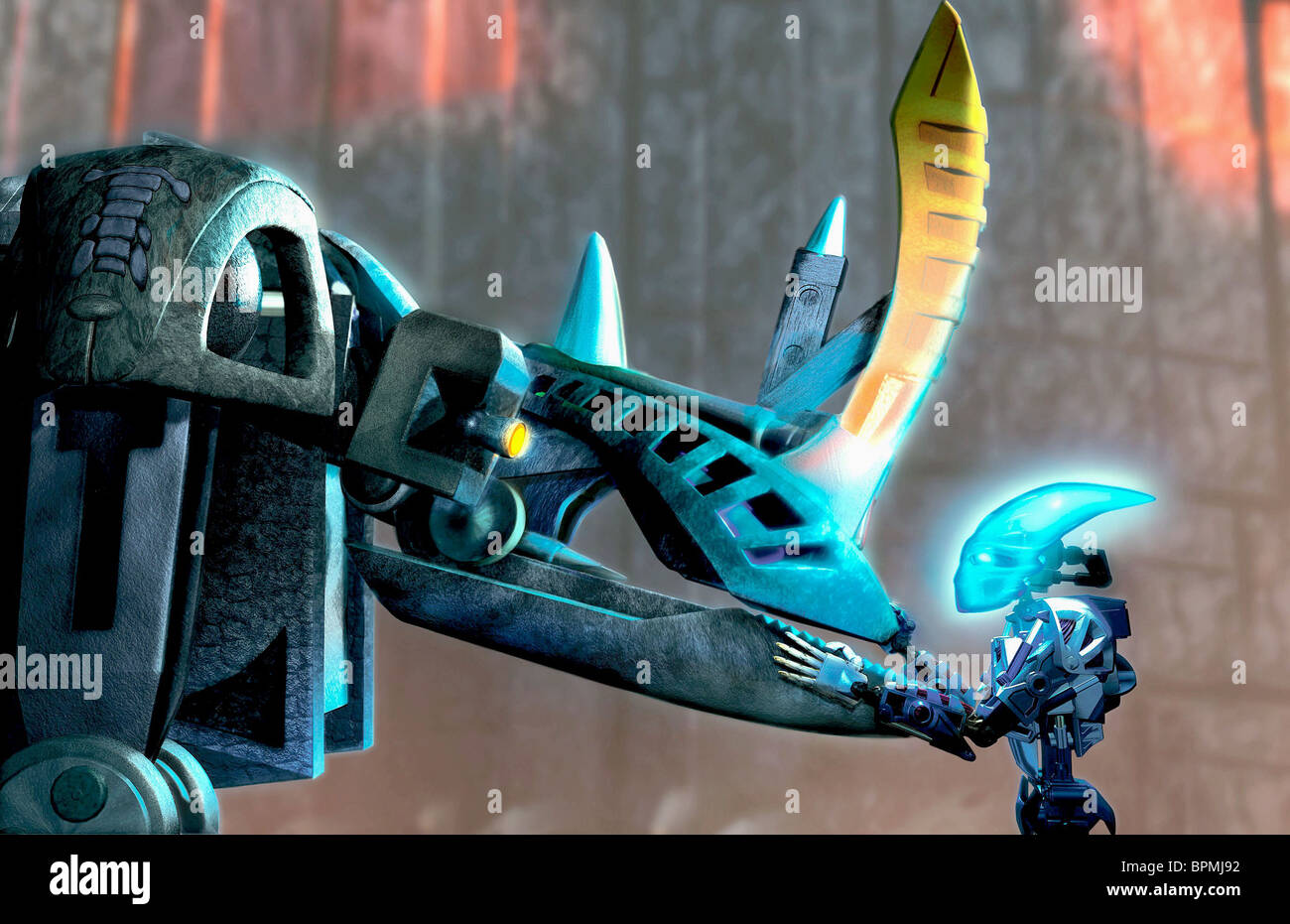 SCENE FROM MOVIE BIONICLE 2 LEGENDS OF METRUNUI (2004 Stock Photo