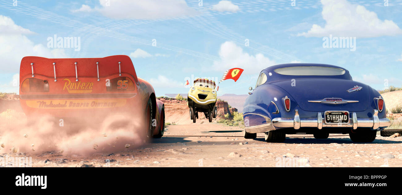 LIGHTNING MCQUEEN & DOC HUDSON CARS (2006 Stock Photo, Royalty Free